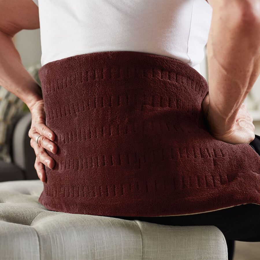 Sunbeam XpressHeat, Premium King Size Heating Pad, Burgundy, Microplush